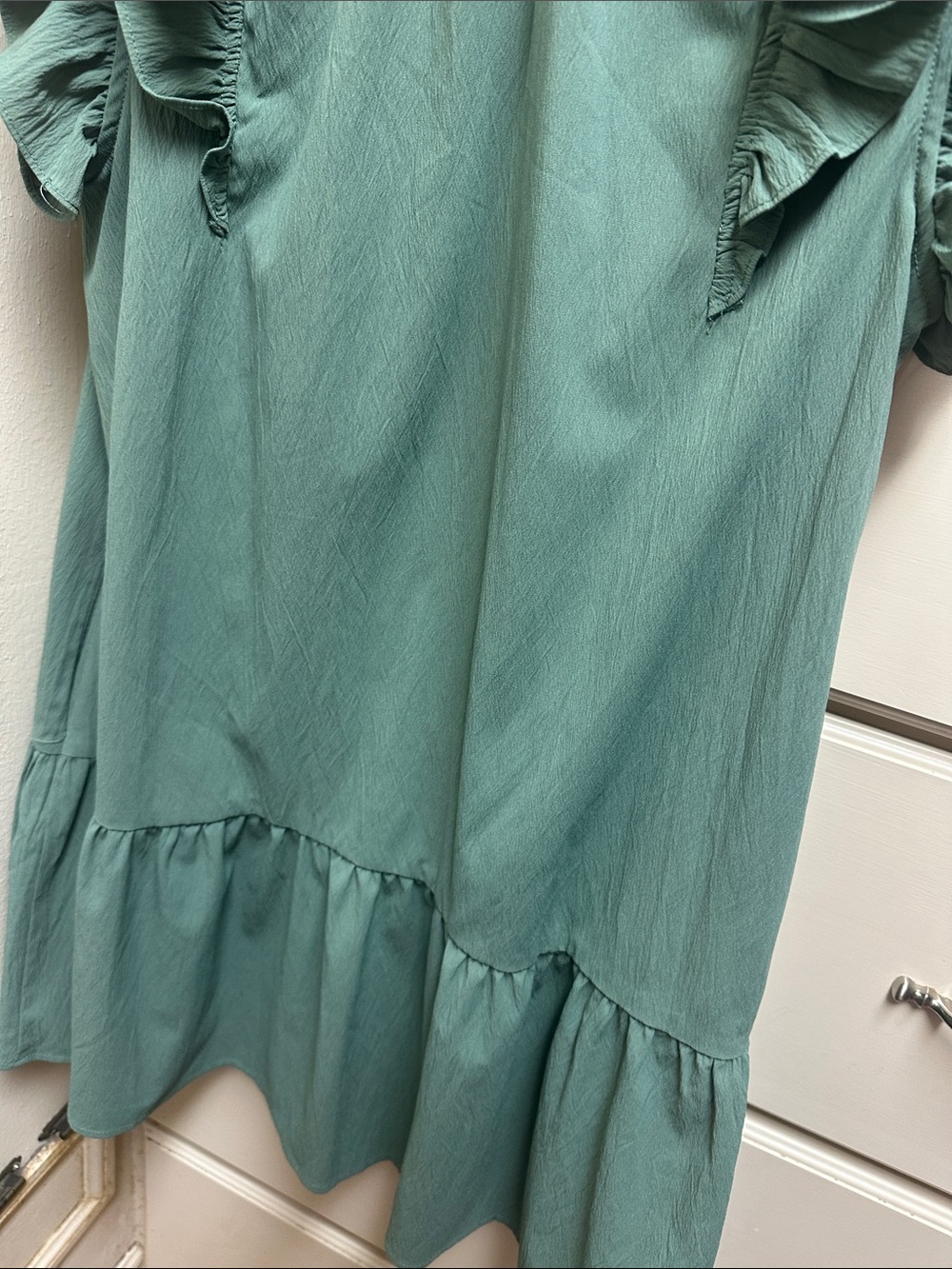 entro Sage Green Pleated Bodice Dress - Picture 7 of 7